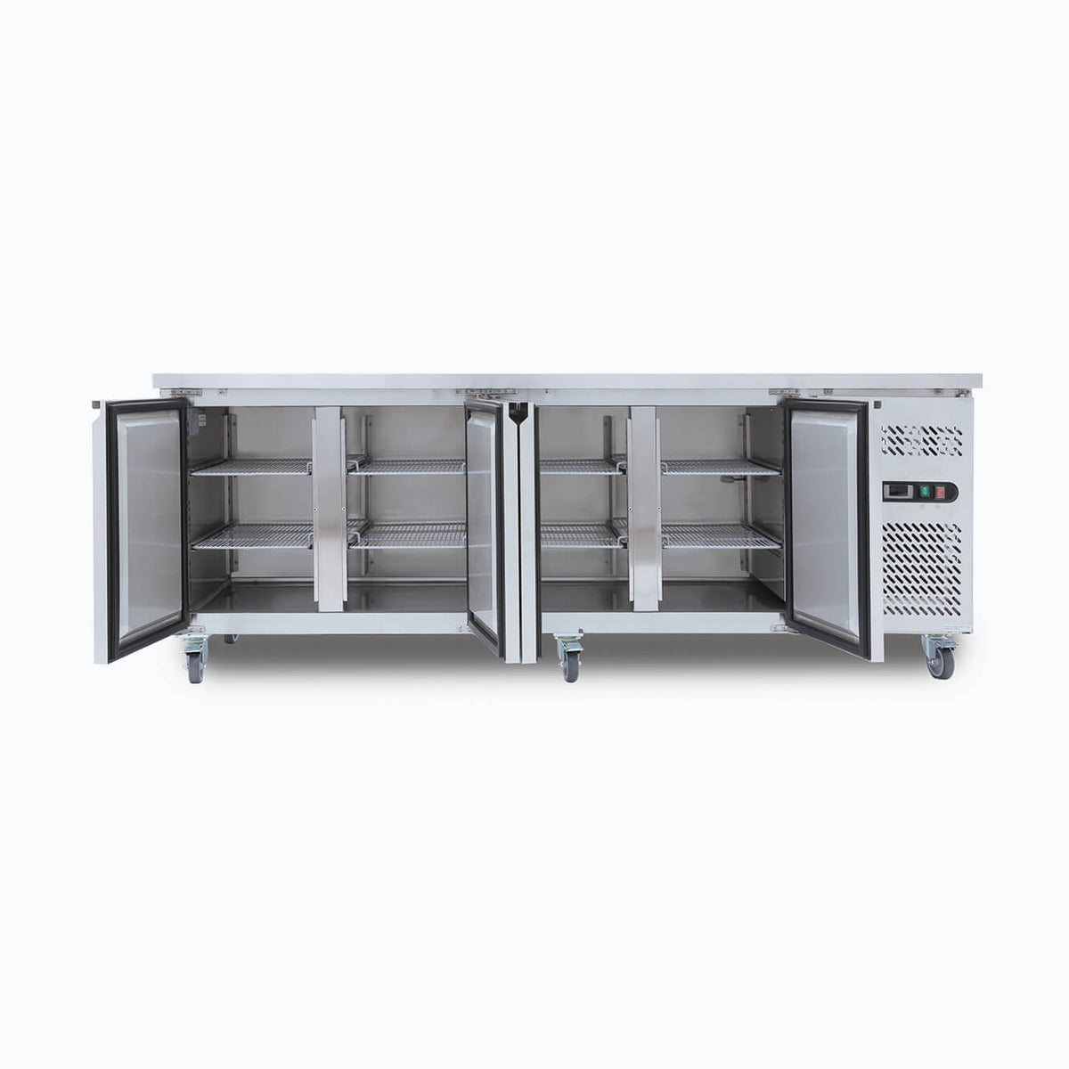 Under Bench Fridge – 553L – 4 Doors – Stainless Steel 70 Ways