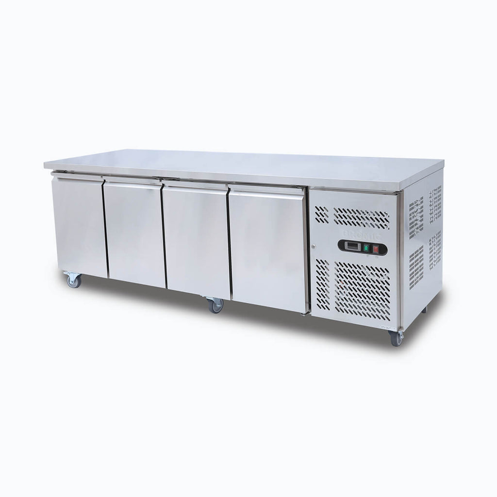 Under Bench Fridge – 553L – 4 Doors – Stainless Steel 70 Ways