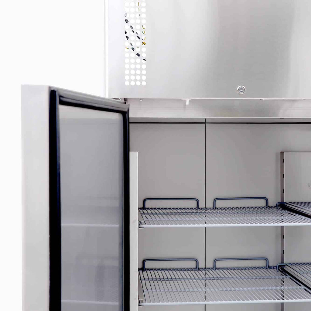 Upright Freezer – 1300L – 2 Doors – Stainless Steel - Temp. Range: -18°C to -22°C 70 Ways