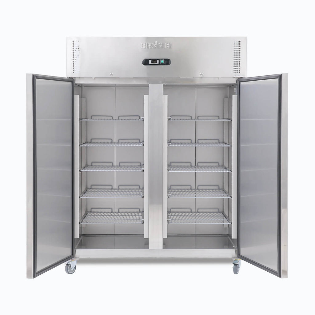 Upright Freezer – 1300L – 2 Doors – Stainless Steel - Temp. Range: -18°C to -22°C 70 Ways