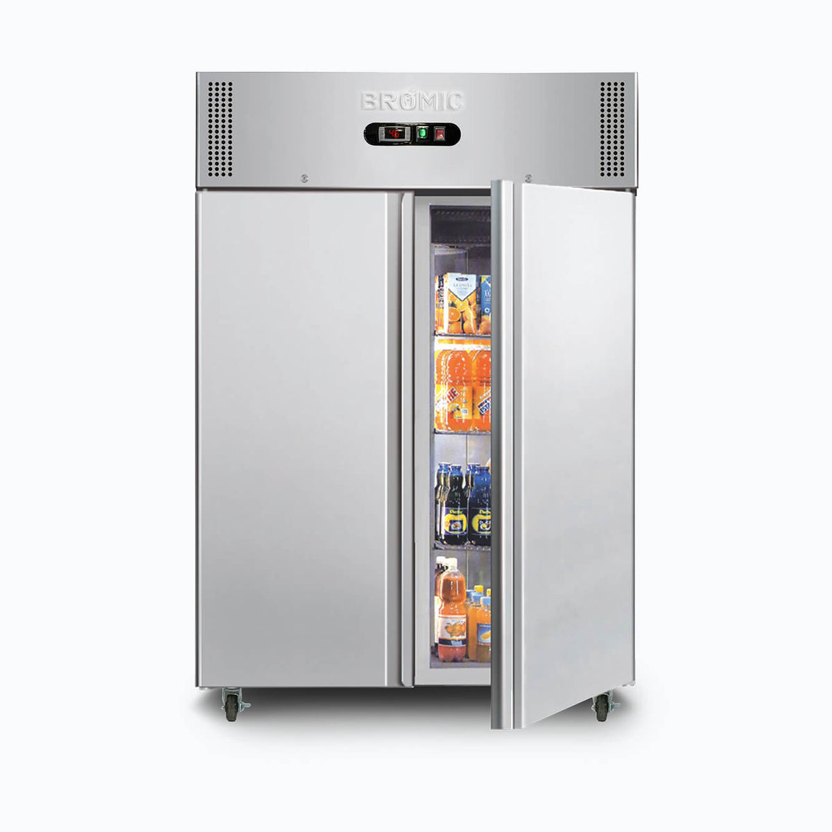 Upright Freezer – 1300L – 2 Doors – Stainless Steel - Temp. Range: -18°C to -22°C 70 Ways