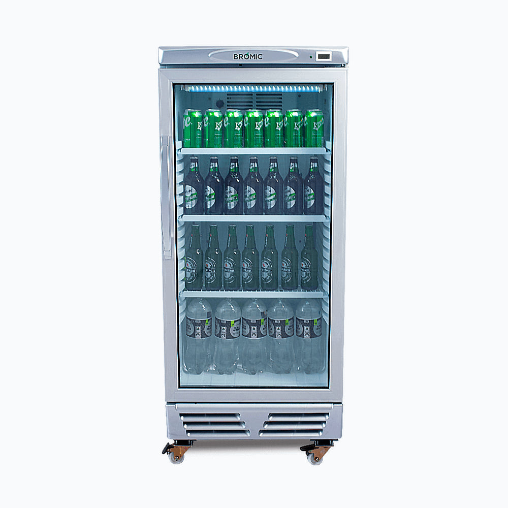 Upright Display Fridge – 215L – 1 Door – Flat Glass 70 Ways