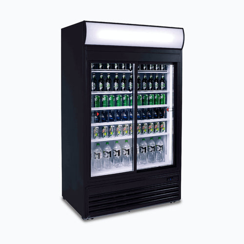 Bromic 945L Upright Display Fridge – Double Sliding Glass Doors, LED Lightbox & Energy Efficient Cooling/ Temp. Range: +1°C to +10°C 70 Ways