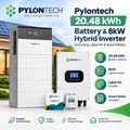 Pylontech 20.48kWh Battery & 8kW Hybrid Inverter Kit with Smart Meter