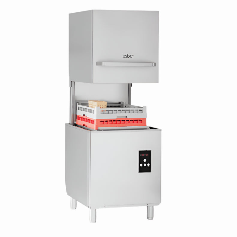 Asber Tech Line Pass-through Hood Type Dishwasher - GE-H500DD 70 Ways