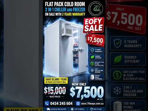 Cold Room For Sale in Australia | Chiller & Freezer, 2 in 1 |  Energy Efficient