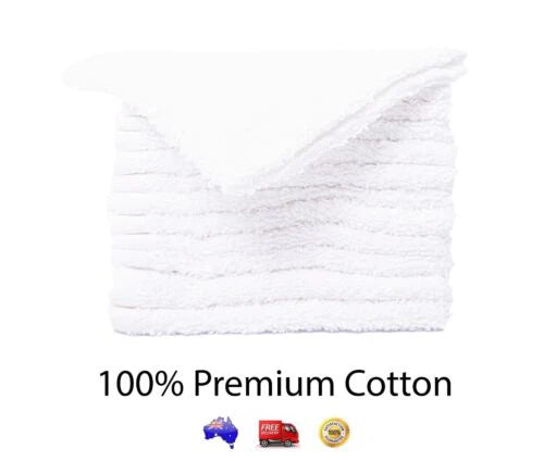 FACE WASHER HOTEL QUALITY 33X 33 CM 100% Cotton Towels 70 Ways